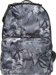 Butterfly Printed Nylon Backpack 