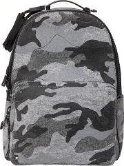Camouflage Printed Cotton Felt Backpack 