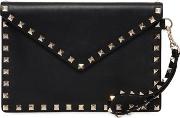 Small Rockstud Leather Pouch 