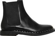 Studded Welt Leather Chelsea Boots 