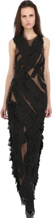 Swirling Silk Chiffon Swift Dress 