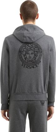 Hooded Medusa Embroidered Sweatshirt 