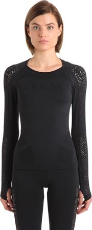 Perforated Seamless Long Sleeve Top 