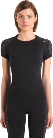 Perforated Shoulder Seamless Top 