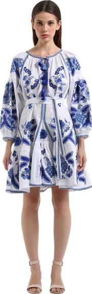 Poppy Embroidered Linen Dress 