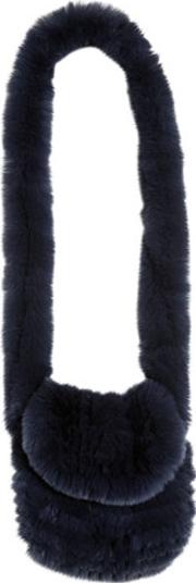 Knit Rabbit Fur Shoulder Bag 