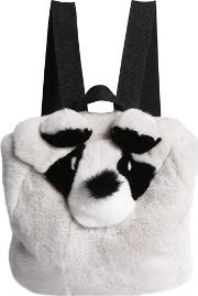 Panda Shaped Fur Backpack 