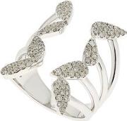 Open Pear Diamond White Gold Ring 