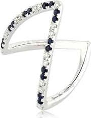 White Diamonds & Blue Sapphire Ring 