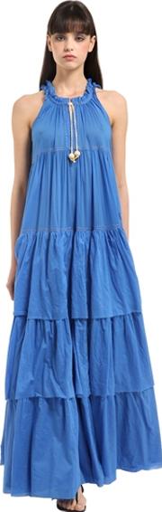 Layered Cotton Voile Maxi Dress 