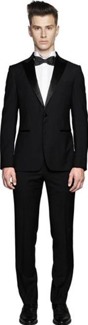 Super 120's Wool Faille Tuxedo Suit 