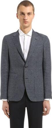 Textured Linen & Wool Delave Jacket 