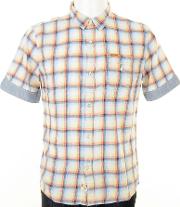 Short Sleeved Checked Owens Shirt Rust