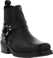 Woodland Harley Low Harness Chelsea Biker Ankle Boots