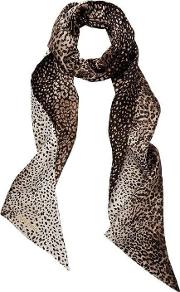 Silk Scarf Leopard Print 