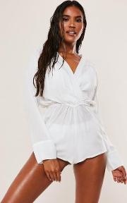 Batwing Plunge Beach Playsuit