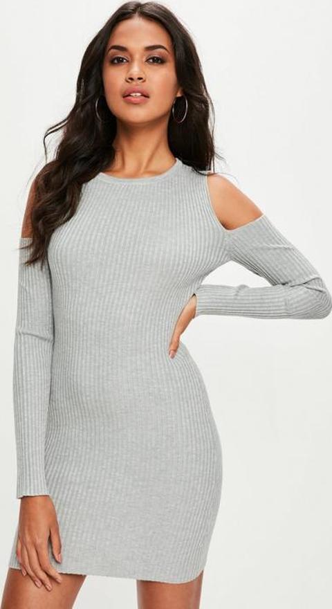 white ribbed jumper dress