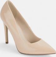 Nude Patent Pointed Toe Court Heels
