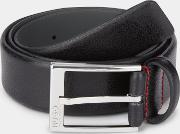 tumbled leather black belt