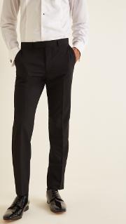 skinny fit black dresswear trousers
