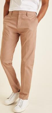 slim fit taupe stretch chino