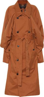 Cotton Blend Trench Coat 