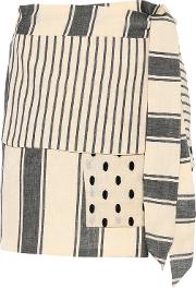 Embroidered Cotton Miniskirt 