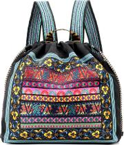 Embroidered Pattern Backpack 