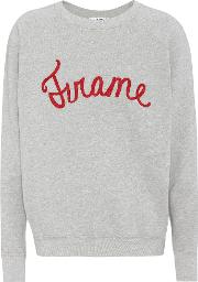 Embroidered Cotton Jersey Sweater 