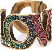 Love Crystal Embellished Ring 