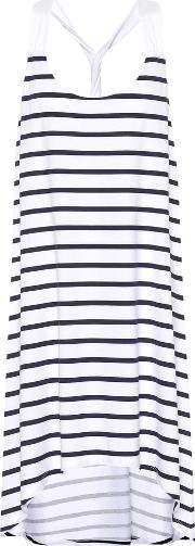 Maine Striped Cotton Blend Dress 