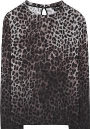 Leopard Printed Long Sleeved Shirt 