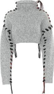 Cropped Wool Turtleneck Sweater 