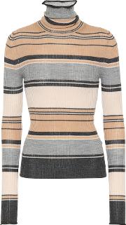Striped Wool Turtleneck Sweater 