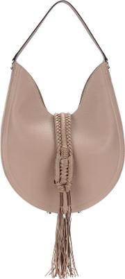 Ghianda Knot Hobo Large Leather Shoulder Bag 