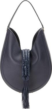 Ghianda Knot Hobo Leather Shoulder Bag 