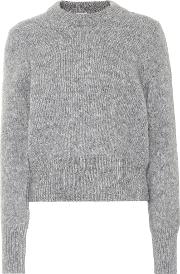 Wool Blend Cropped Sweater 