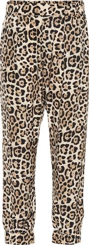 Leopard Printed Silk Pants 