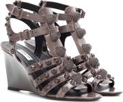 Arena Leather Wedge Sandals 