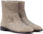 Exclusive To Mytheresa Suede And Shearling Ankle Boots 