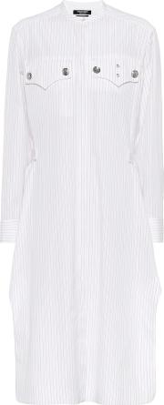 Striped Cotton Shirt Dress 