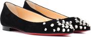 Drama Studded Suede Ballet Flats 