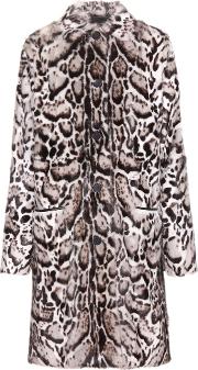 Jaguar Printed Fur And Leather Coat 