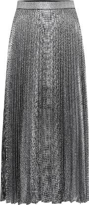 Metallic Midi Skirt 