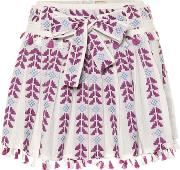 Embroidered Cotton Miniskirt 