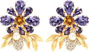 Crystal Embellished Clip On Earrings 