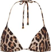 Leopard Printed Bikini Top 