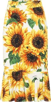 Sunflower Silk Charmeuse Midi Skirt 