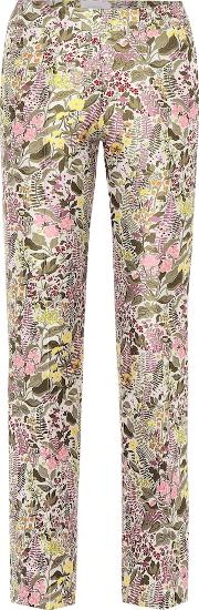High Rise Straight Floral Pants 
