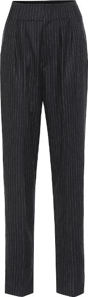 Magali Striped Wool High Rise Pants 
